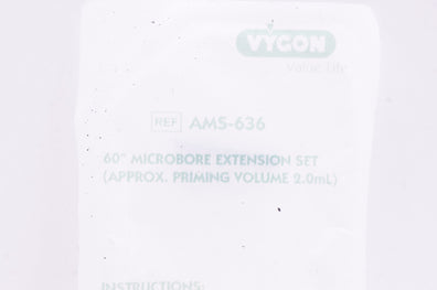 Vygon AMS-636 Microbore Extension Set Approx. Priming Volume 2.0ml x 60inch